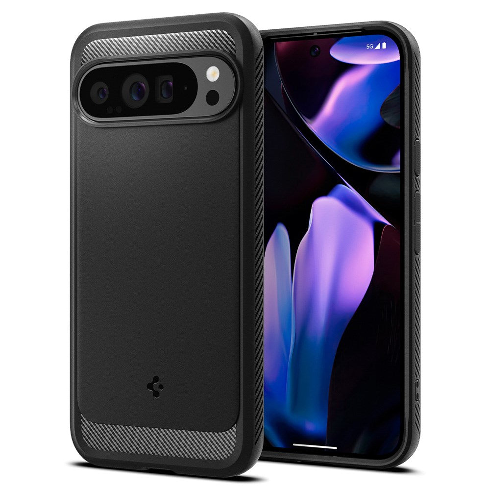 Google Pixel 9 Pro XL Spigen Rugged Armor Skal - Svart