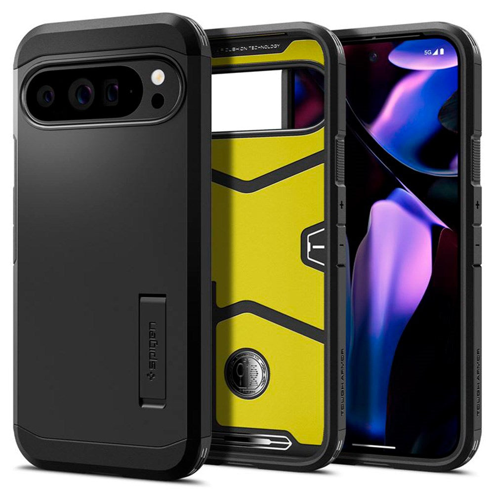 Google Pixel 9 Pro XL Spigen Tough Armor Skal m. Stativfunktion - Svart