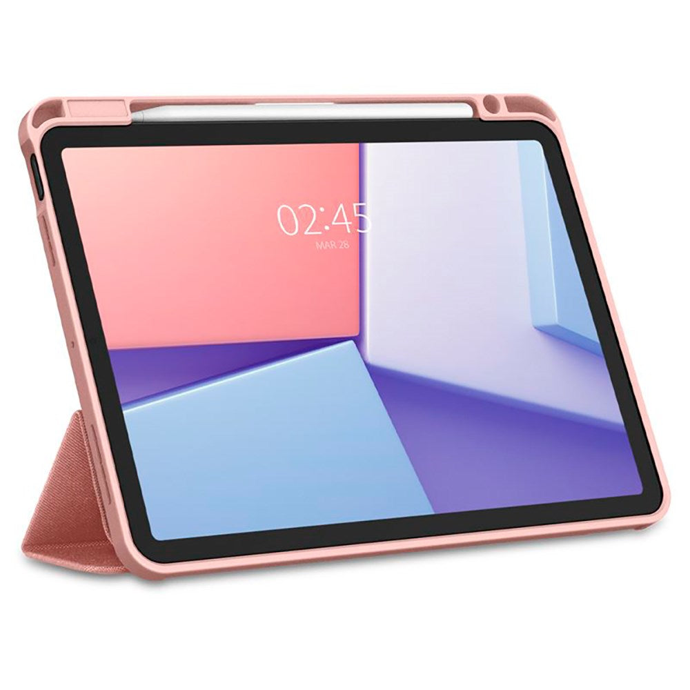 iPad Air 11" (2024) Spigen Urban Fit Tyg Fodral m. Pennhållare - Rose Gold