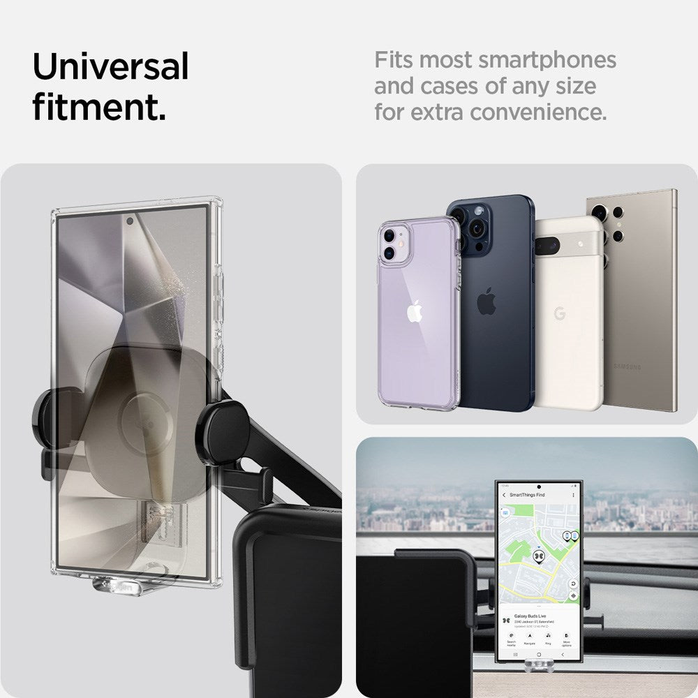 Spigen TapLock Universal Mobilhållare till Tesla S / 3 / X / Y / Cybertruck - Svart