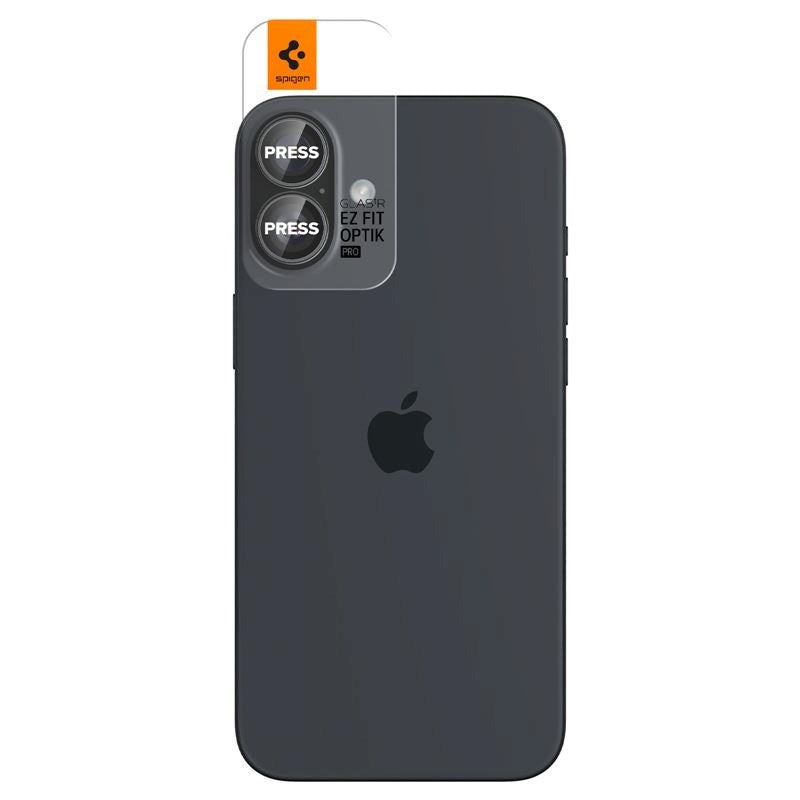 iPhone 16 / 16 Plus Spigen EZ Fit. tR Optik Pro Kameralinsskydd - 2 St - Genomskinlig