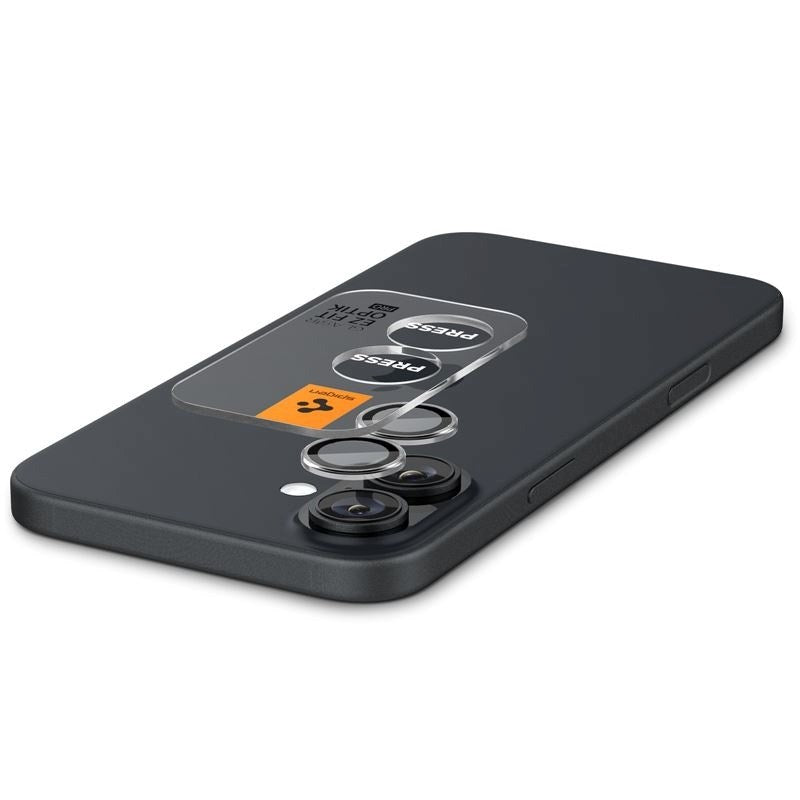 iPhone 16 / 16 Plus Spigen EZ Fit. tR Optik Pro Kameralinsskydd - 2 St - Genomskinlig