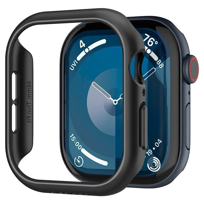 Apple Watch 10 (46mm) Spigen Thin Fit Skal - Svart