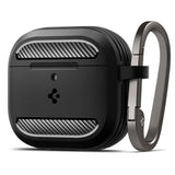 Spigen Rugged Armor Apple AirPods (4. gen) Skal m. Carabiner - Svart