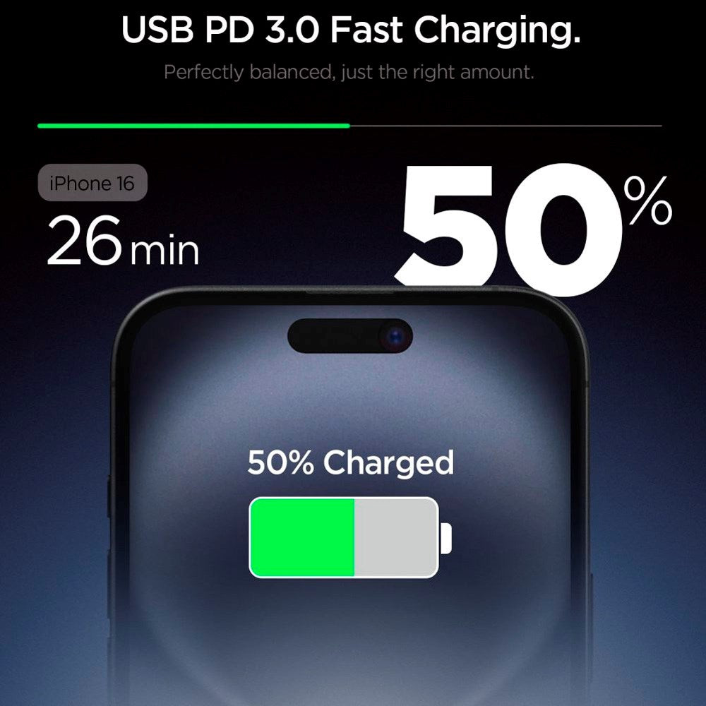 Spigen 20W Väggladdare m. 1x USB-C - Vit