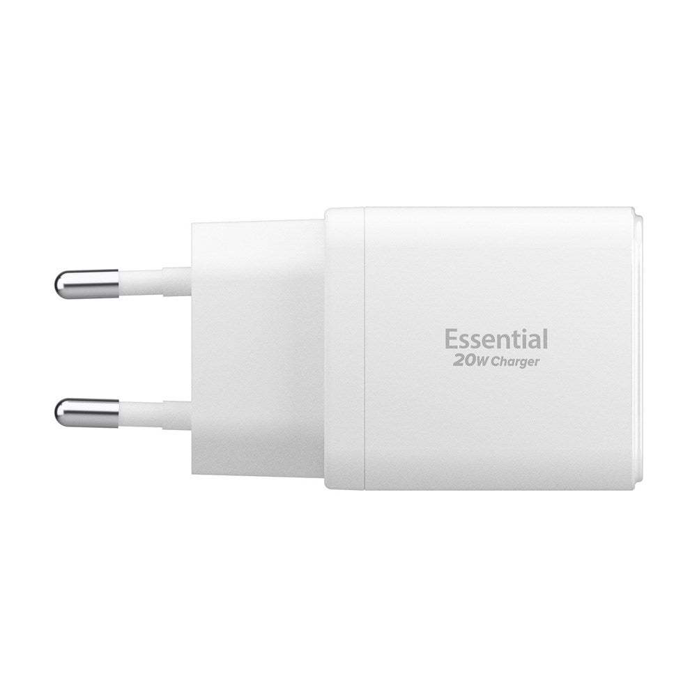 Spigen Essential 20W Väggladdare m. 1 x USB-C & 1 x USB-A - Vit