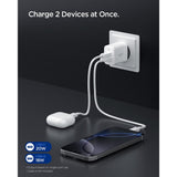 Spigen Essential 20W Väggladdare m. 1 x USB-C & 1 x USB-A - Vit