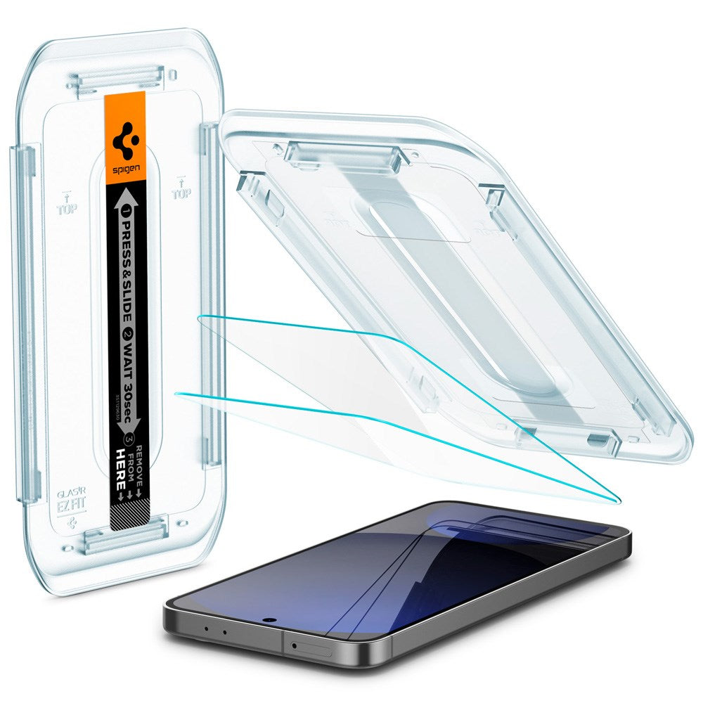 Samsung Galaxy S24 FE Spigen EZ Fit Glas.tR Skärmskydd 2. Stk - Case Friendly - Genomskinlig