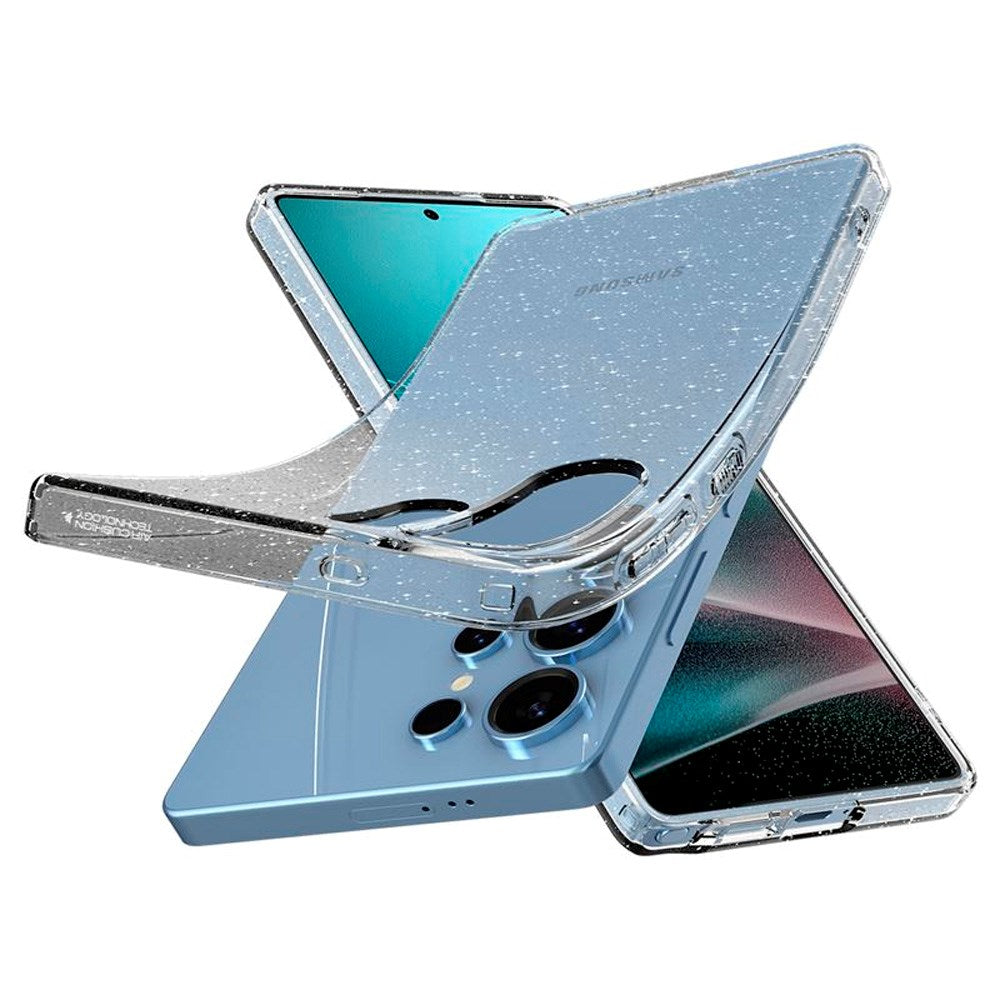 Samsung Galaxy S25 Ultra Spigen Liquid Crystal Glitter Skal - Genomskinlig