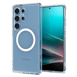 Samsung Galaxy S25 Ultra Spigen Ultra Hybrid Crystal Clear Skal - MagSafe Kompatibel - Genomskinlig / Vit