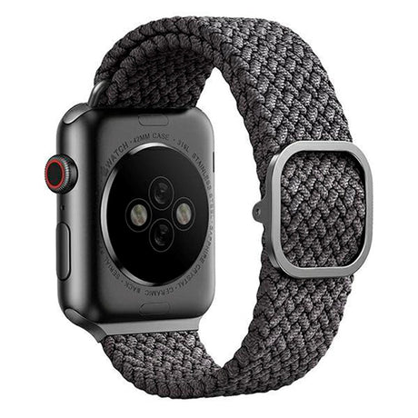 Apple Watch (38/40/SE/41/42mm) UNIQ Aspen Rem Flätat Tyg - Grå