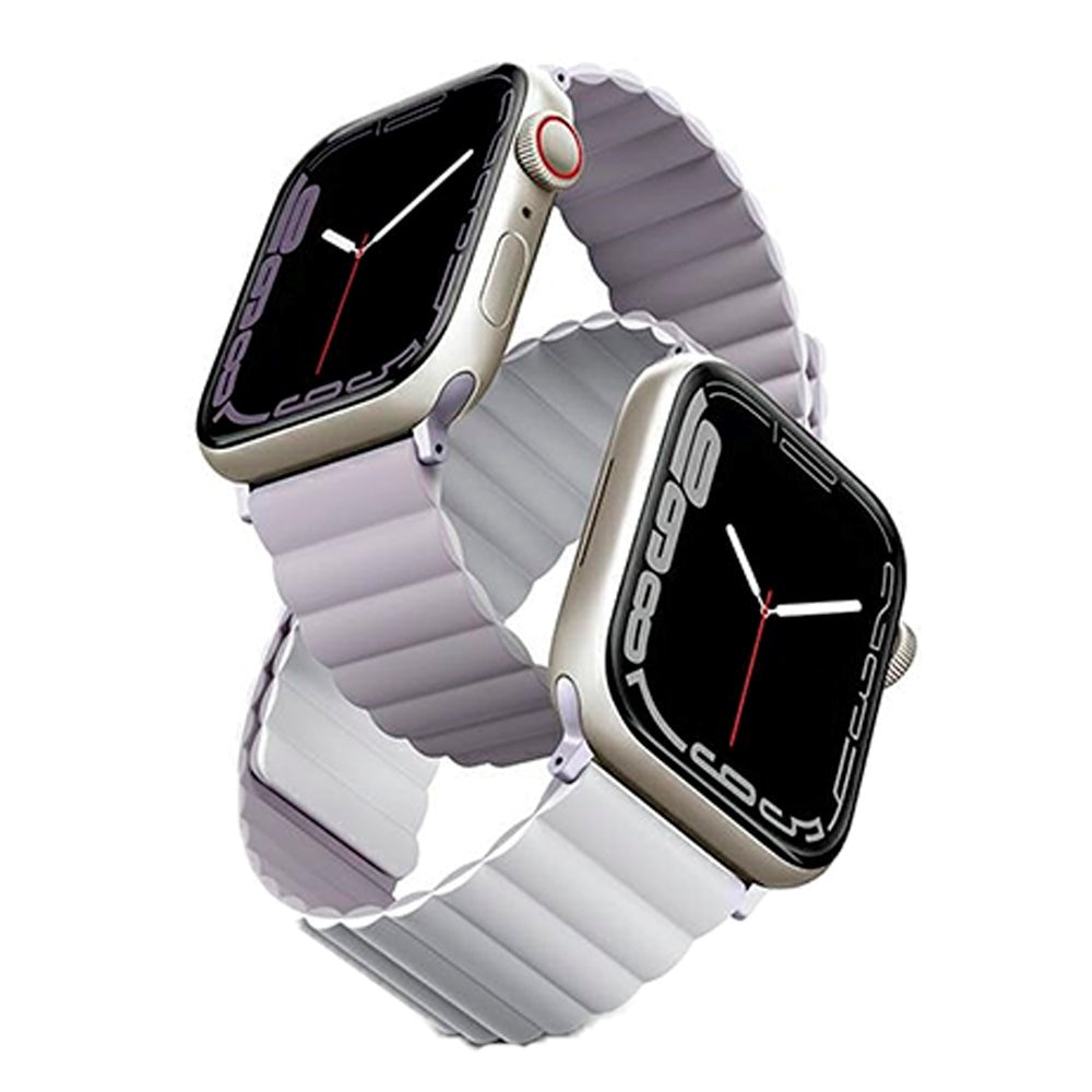 Apple Watch (38/40/SE/41/42mm) UNIQ Revix Magnetisk Reversibel Rem - Lila / Vit