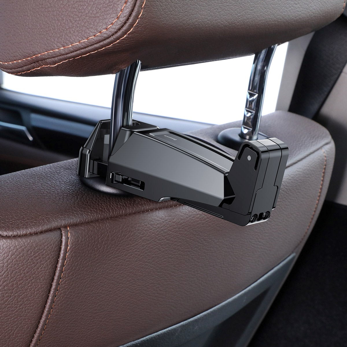 Baseus BACKSATION BIL FOMBER FÖR BIL HEADREST 4.0 "-6.5" - Max Mobil: 45 x 85mm - Svart