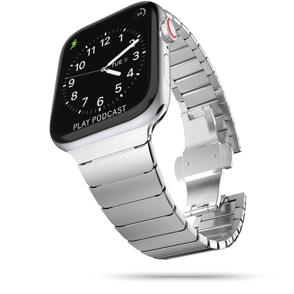 Apple Watch (42/44/SE/45/46/49mm) Tech-Protect Linkband Rem Rostfritt Stål - Silver