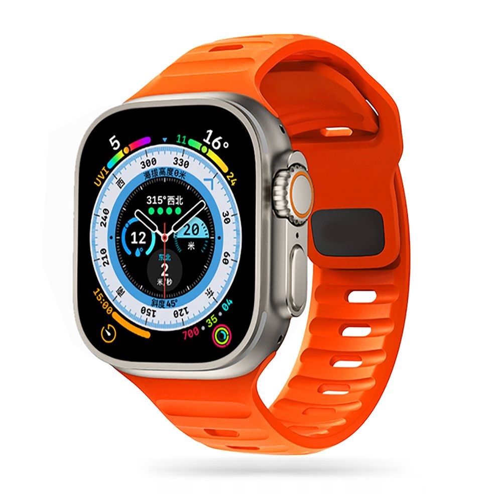 Apple Watch (42/44/SE/45/46/49mm) Iconband Tech-Protect Line Rem Silikon - Orange