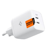 Spigen Quantum Boost ArcStation GaN 65W Väggladdare med 2 x USB-C - Vit