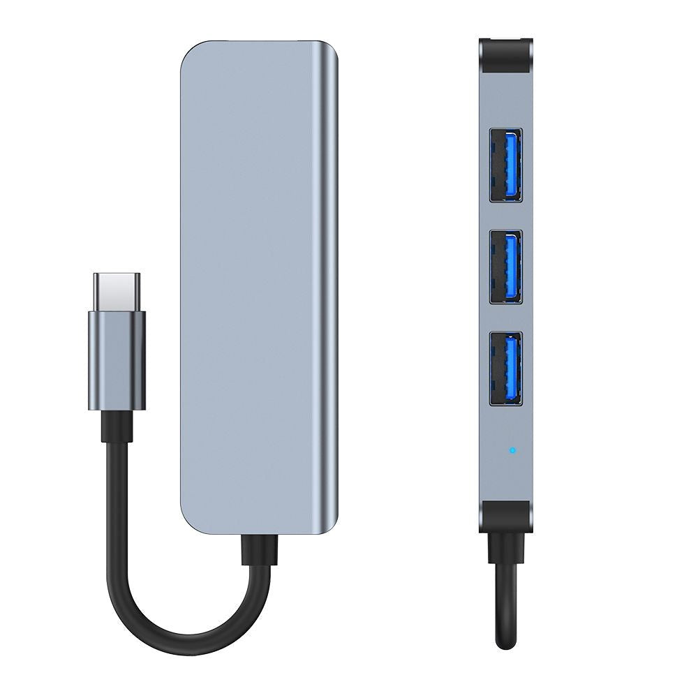 Tech-Protect 4in1 USB-C multiportnav-4 x USB-A-Grå