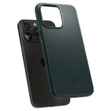 iPhone 15 Pro Spigen Thin Fit Skal - Abyss Green