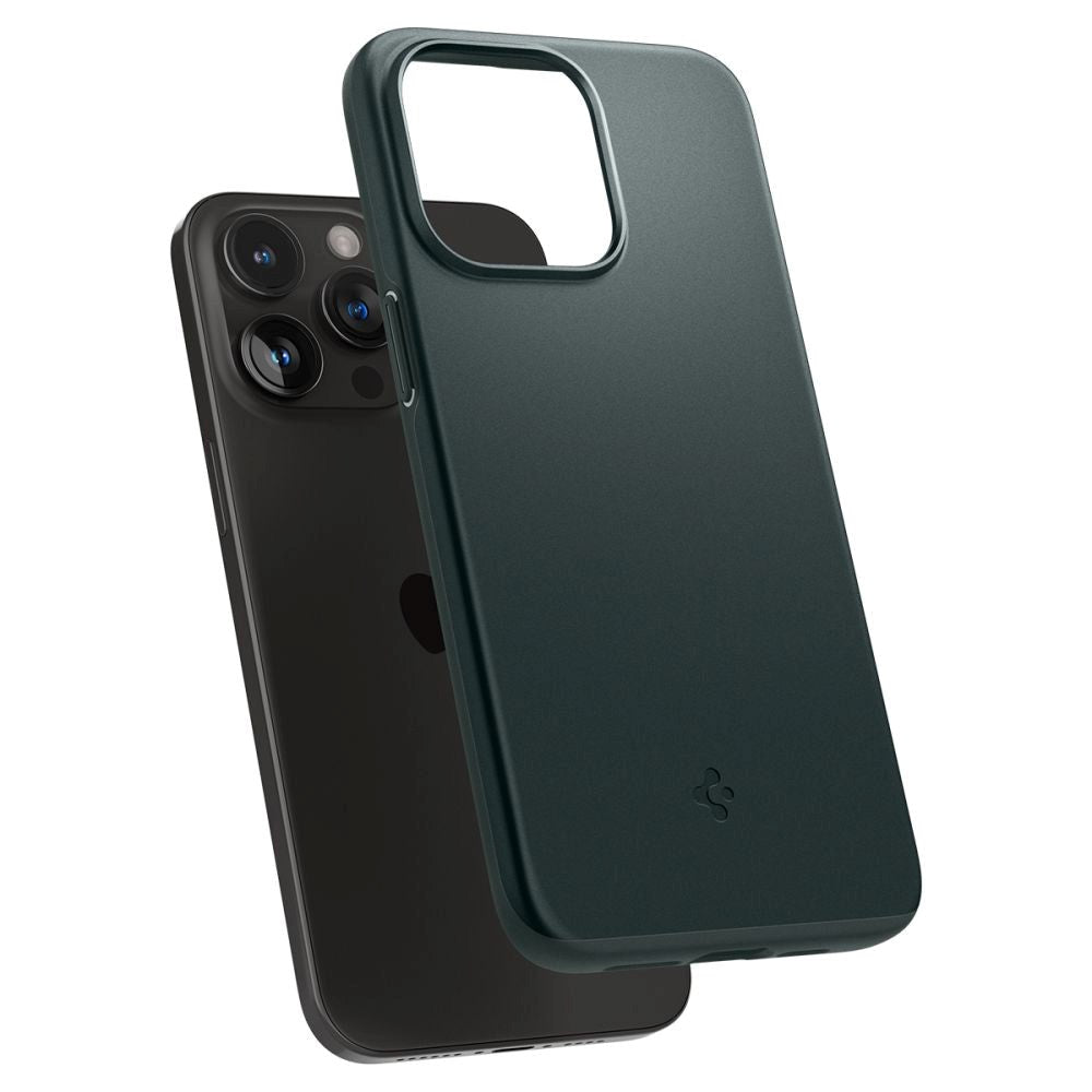 iPhone 15 Pro Max Spigen Thin Fit Skal - Abyss Green