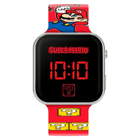 Accutime LED-Klocka för Barn med Justerbar Rem - Super Mario