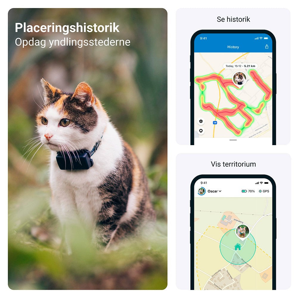 Tractive GPS Cat Mini - GPS & Bluetooth Tracker för Katt - Mörkblå