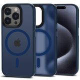 iPhone 15 Pro Tech-Protect Magmat Skal - MagSafe-kompatibelt - Mat Navy