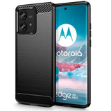 Motorola Edge 40 Neo Tech-Protect Flexibelt Carbon Plastskal - Svart