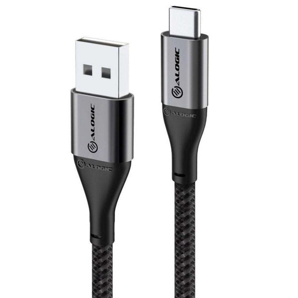 Alogisk 3A USB-A till USB-C-kabel 30 cm-Svart