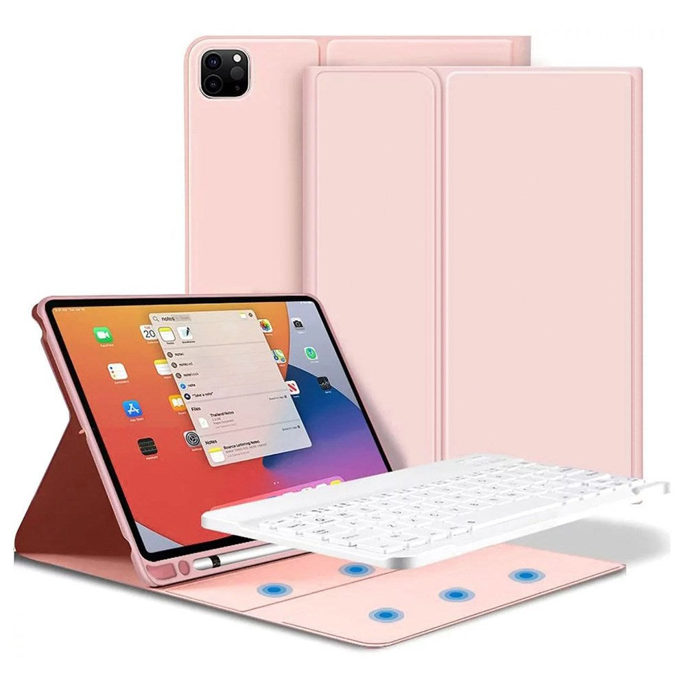 iPad Pro 11" (2022 / 2021 / 2020) Tech-Protect Fodral med Tangentbord och Apple Pencil Hållare - Engelsk Layout - Rosa