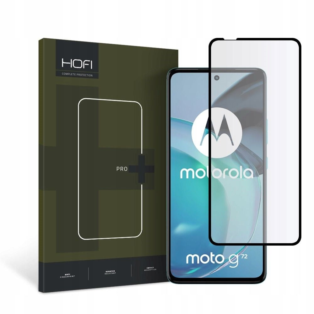 Motorola Moto G72 HOFI Glass Pro+ Skärmskydd - Skalvänligt - Svart Kant