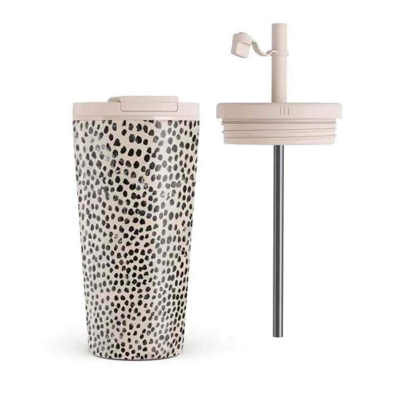 Burga Termomugg m. Lock & Sugrör - 500ml - Almond Latte