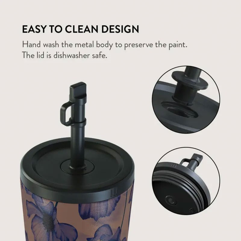 Burga Termomugg m. Lock & Sugrör - 500ml - Velvet Night