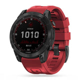 Universal Garmin 22mm QuickFit Iconband Tech-Protect Line Rem Silikon - Röd