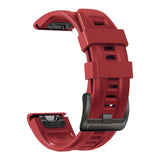 Universal Garmin 22mm QuickFit Iconband Tech-Protect Line Rem Silikon - Röd