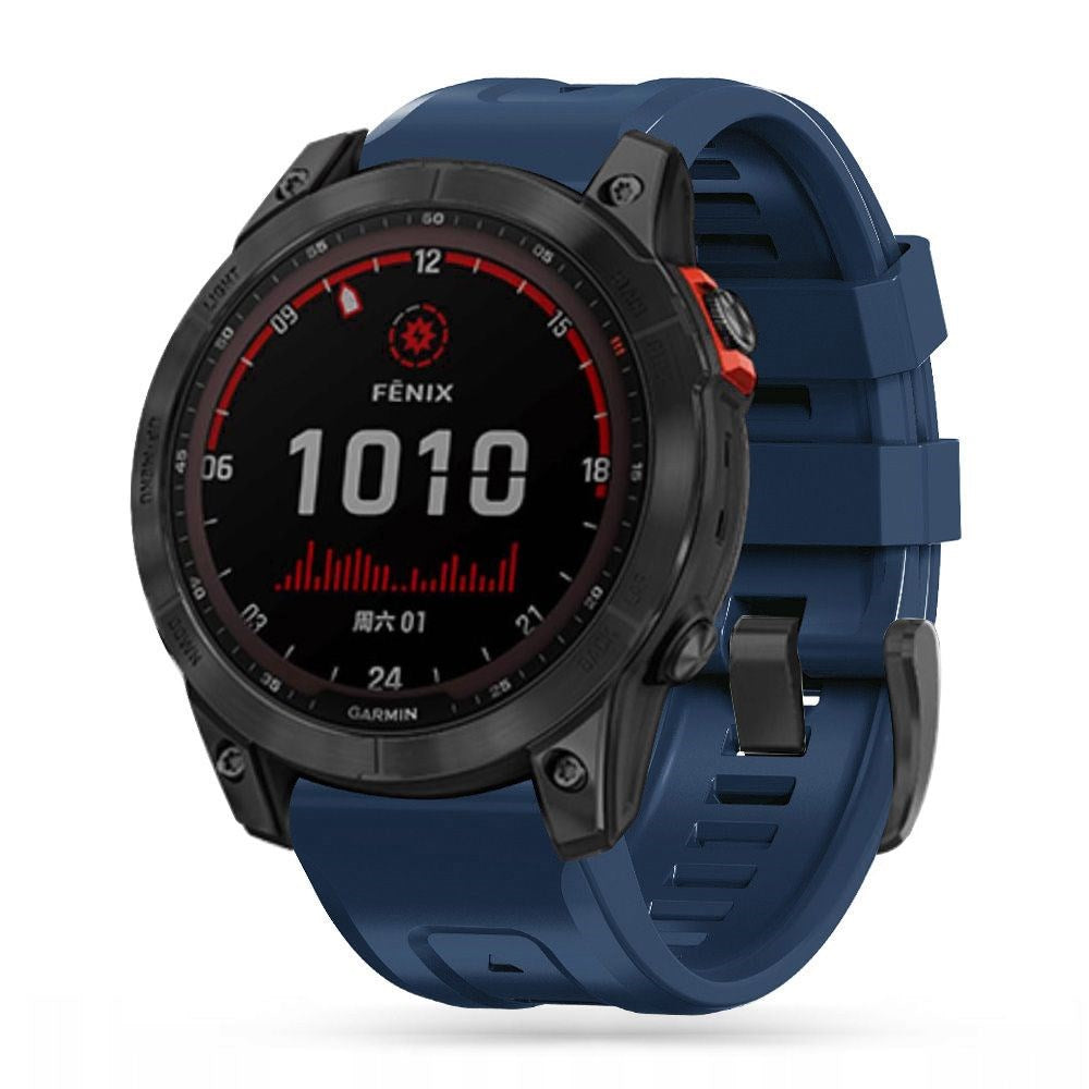 Universal Garmin 22mm QuickFit Iconband Tech-Protect Line Rem Silikon - Navy Blå