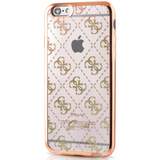 iPhone 6/6s Guess Signature Heard - Transparent Skal TPU - Guld