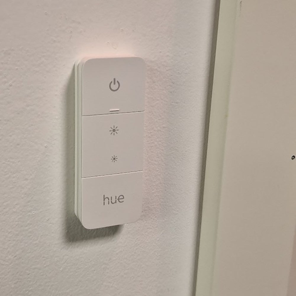 Light Solutions - Osynligt Fäste för Philips Hue Dimmer Switch V2 - Vit