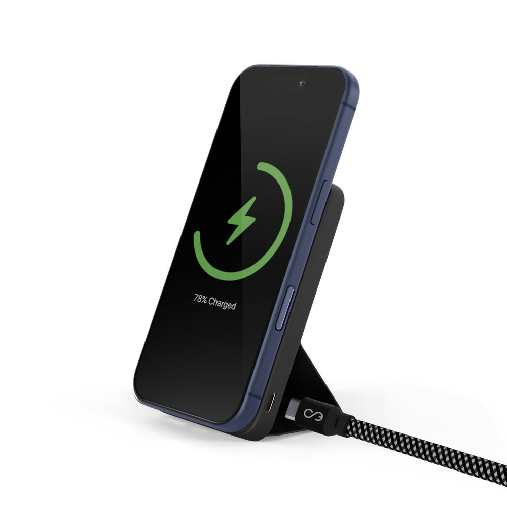 Epico UltraPack Stand 7 000 mAh Powerbank med 2 x USB-C - MagSafe Kompatibel - Svart