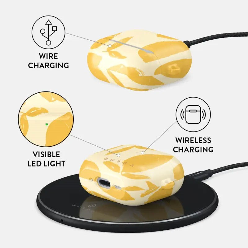 Apple AirPods (4. Gen.) Burga Skal m. Karabinhake - Lemon Tart