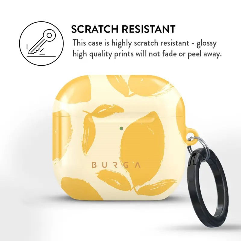 Apple AirPods (4. Gen.) Burga Skal m. Karabinhake - Lemon Tart