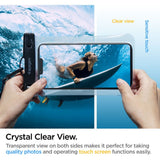 Spigen A601 Universal Waterproof Case Pouch - Svart / Transparent (Max. Telefon: 163 x 90mm)