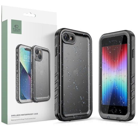 iPhone SE (2022/2020) / 8/7 Tech Protect Vattentätt fodral - Transparent / Svart