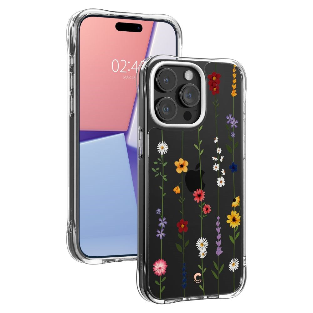 iPhone 15 Pro Cyrill Cecile Plast Skal m. Rem - Flower Garden