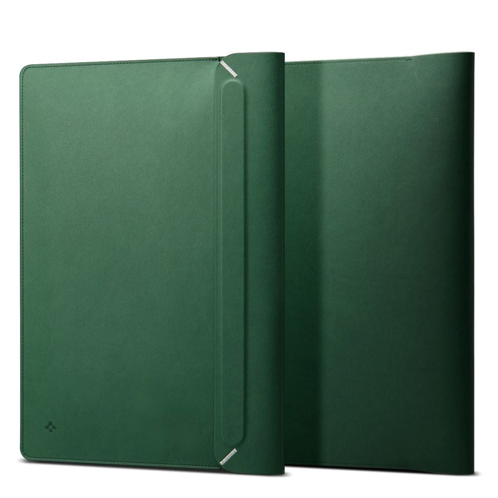 Spigen Valentinus Sleeve i Konstläder för MacBook / Laptop 13-14" (36 x 25 x 2 cm) - JeJu Green