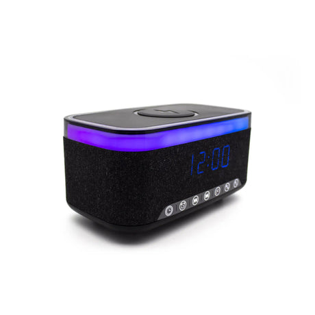 Denver ECQ-112B Väckarklocka m. Bluetooth Högtalare & Trådlös Laddning - Svart