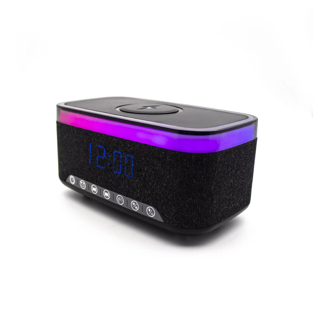 Denver ECQ-112B Väckarklocka m. Bluetooth Högtalare & Trådlös Laddning - Svart