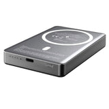 Denver PQCW-10015 Magnetisk Trådlös PowerBank - 15W / 10.000 mAh - MagSafe Kompatibel - Grå