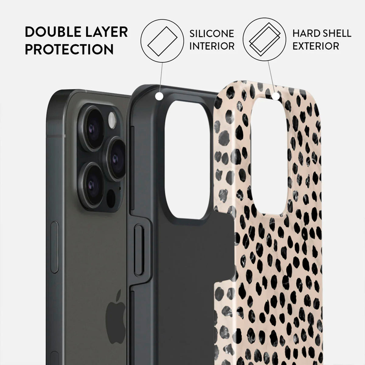 iPhone 15 Pro Burga Tough Fashion Skal - MagSafe Kompatibel - Almond Latte