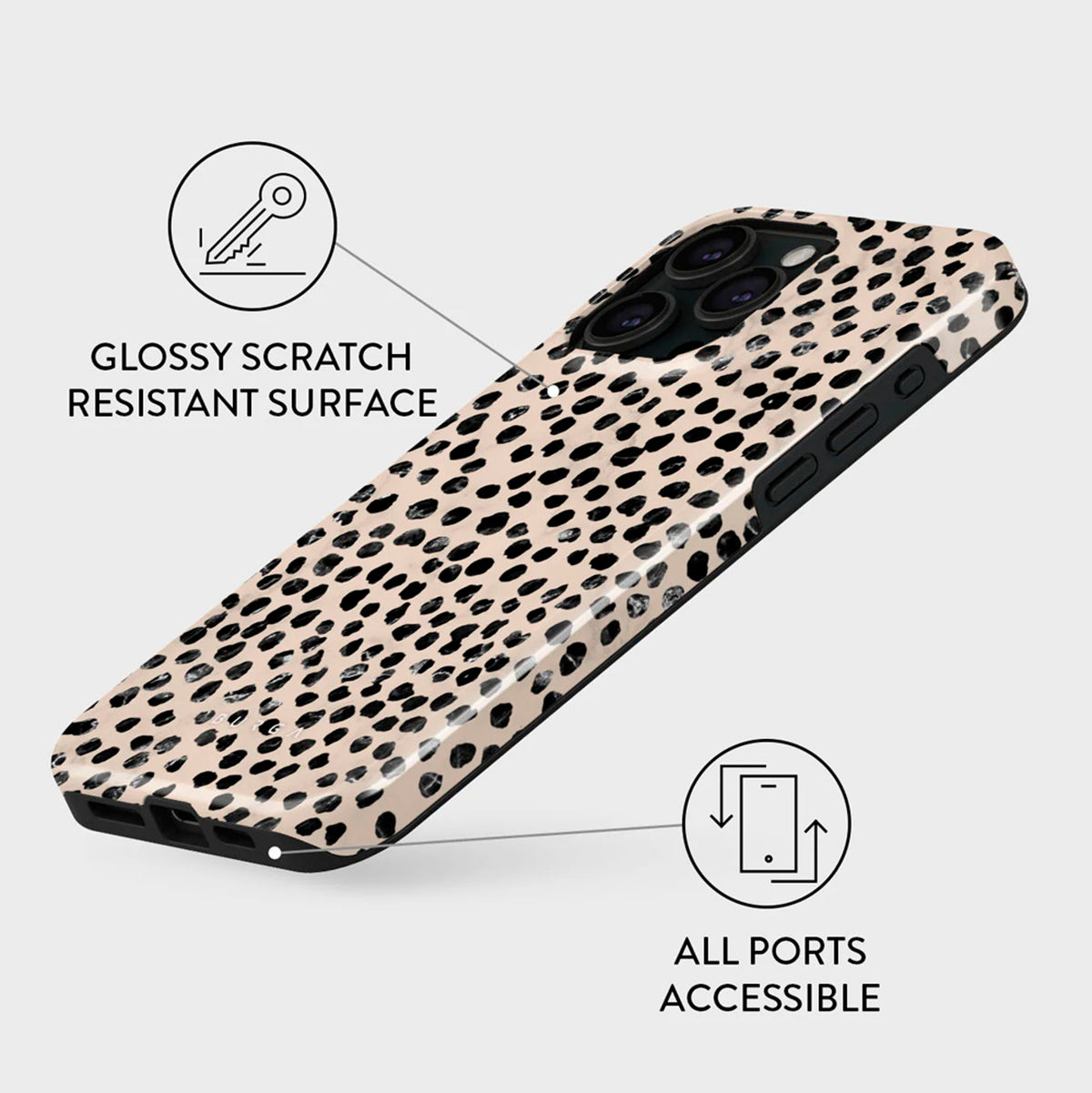 iPhone 15 Pro Burga Tough Fashion Skal - MagSafe Kompatibel - Almond Latte
