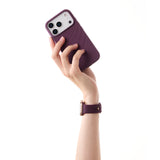 Apple Watch (42/44/SE/45/46/49mm) iDeal of Sweden Soft Swirl Silikonarmband - Storlek M/L - Velvet Plum
